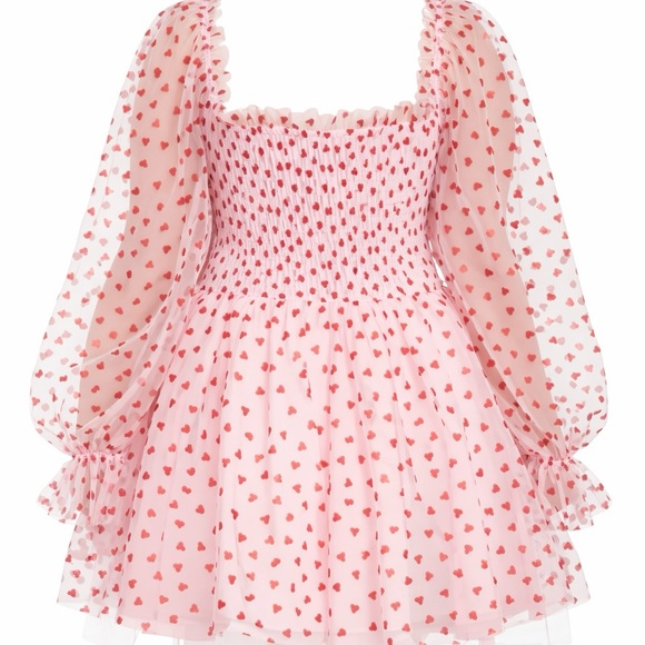 🆕 Pink Dress with Red Heart Pattern - NWT - 1XL - Picture 2 of 3